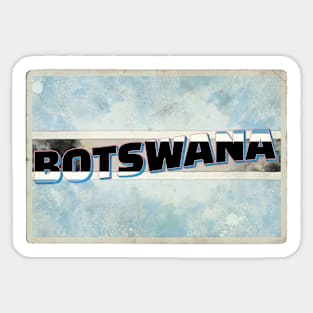 Botswana Vintage style retro souvenir Sticker